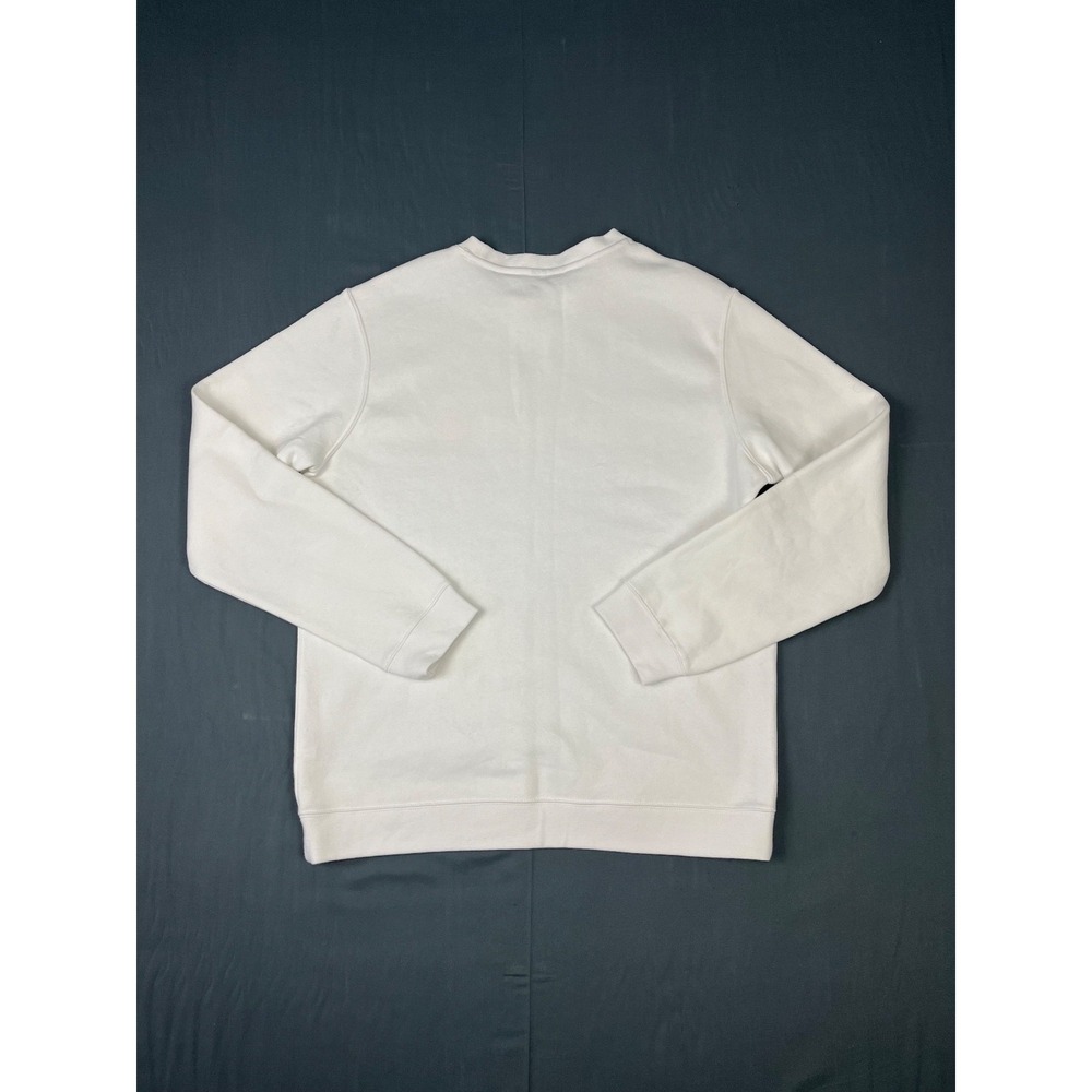 Nike Just Do It Sweatshirt Mens L White Box Logo Crew Neck Long Sleeve Pullover - Picture 8 of 9